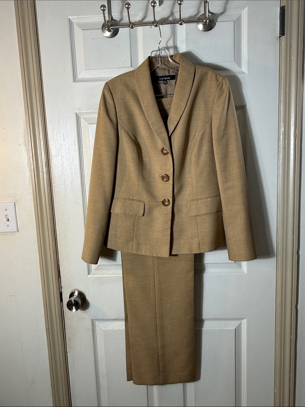 Liz Claiborne Women's Tan Two-Piece Tailored Suit
